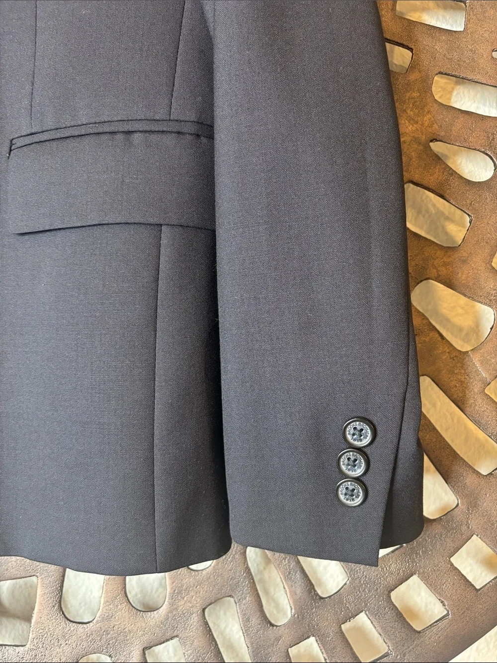 🖤 Brooks Brothers Boys Black Wool Suit Blazer Jacket 16 Lined 2 Button 🖤